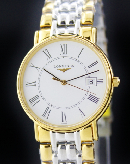 (image for) ONGINES MEN SIZE STEEL & GOLD WATCH